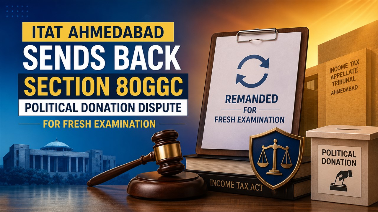 ITAT Ahmedabad Sends Back Section 80GGC Political Donation Dispute for Fresh Examination