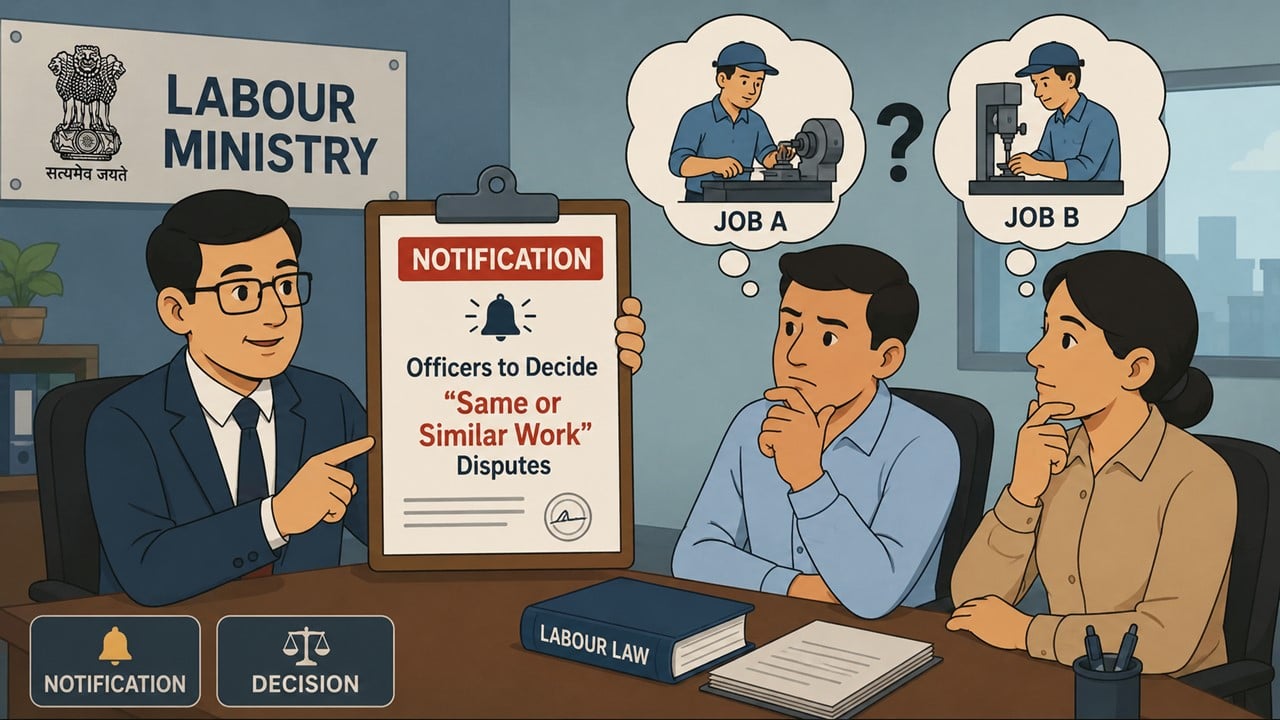 Labour Ministry Notifies Officers to Decide "Same or Similar Work" Disputes