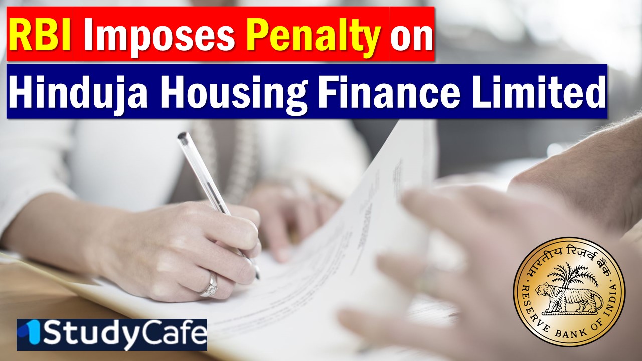 RBI Imposes Penalty on Hinduja Housing Finance Limited Over Governance Lapses