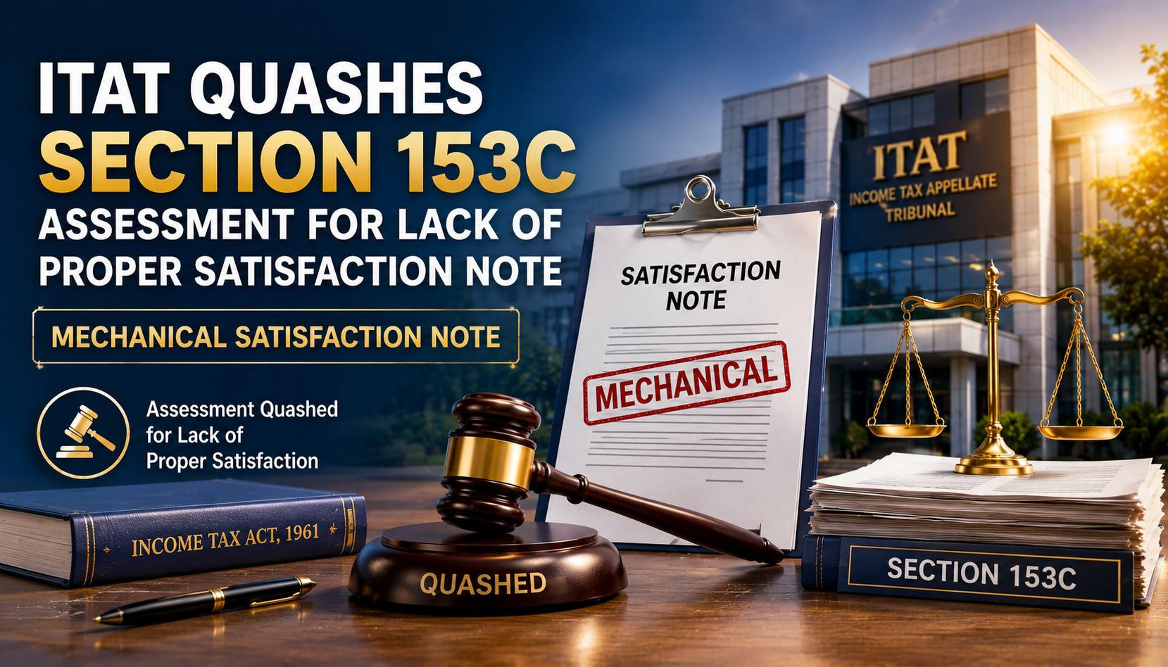 ITAT Quashes Section 153C Assessment for Lack of Proper Satisfaction Note holding it as a Mechanical Satisfaction Note