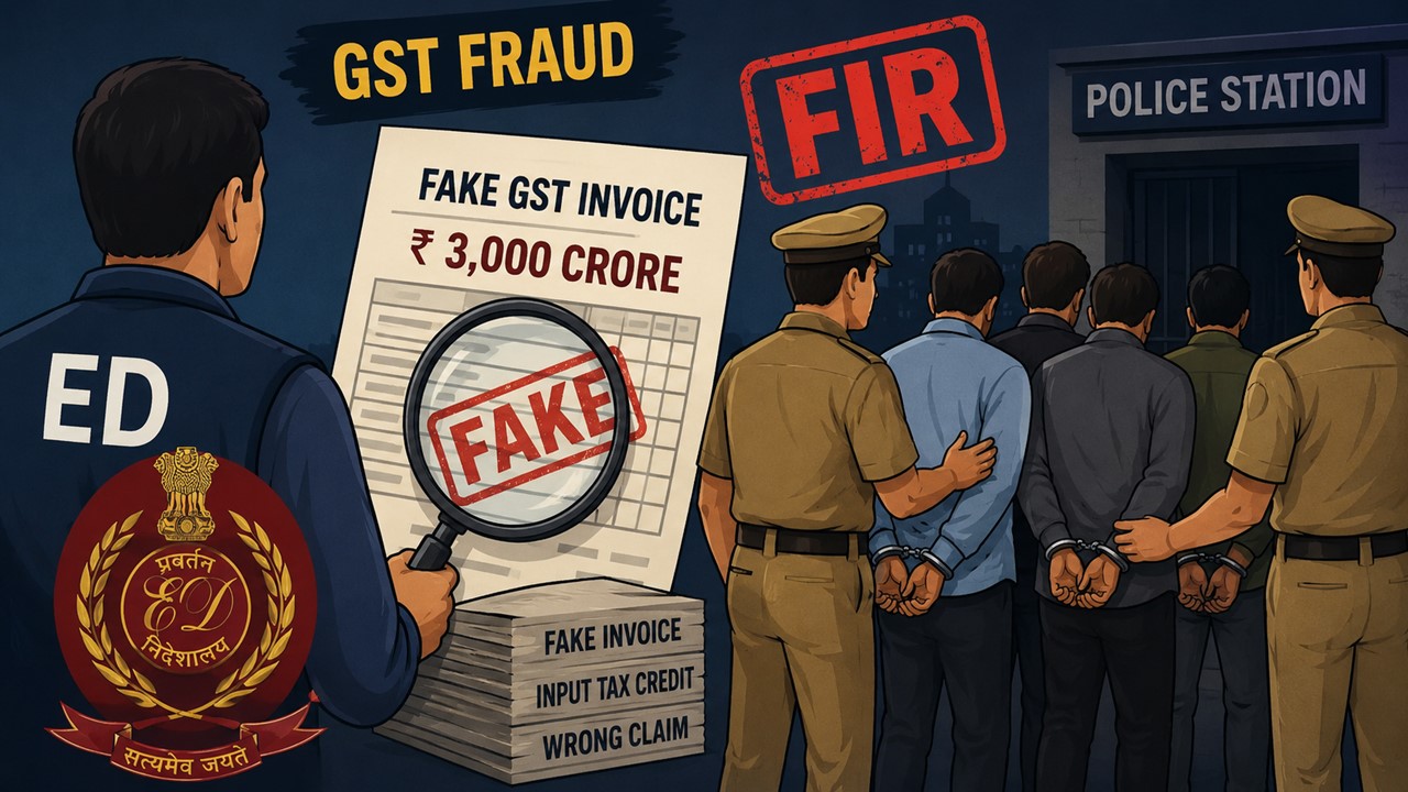 ED Complaint Leads to FIR Against Five in Rs 3,000 Crore Fake GST Invoice Fraud
