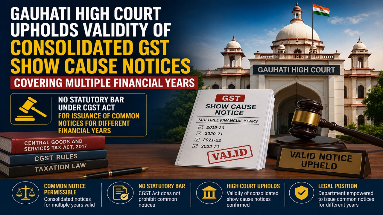 Gauhati High Court Upholds Validity of Consolidated GST SCN Covering Multiple Financial Years in matter of Tata Projects