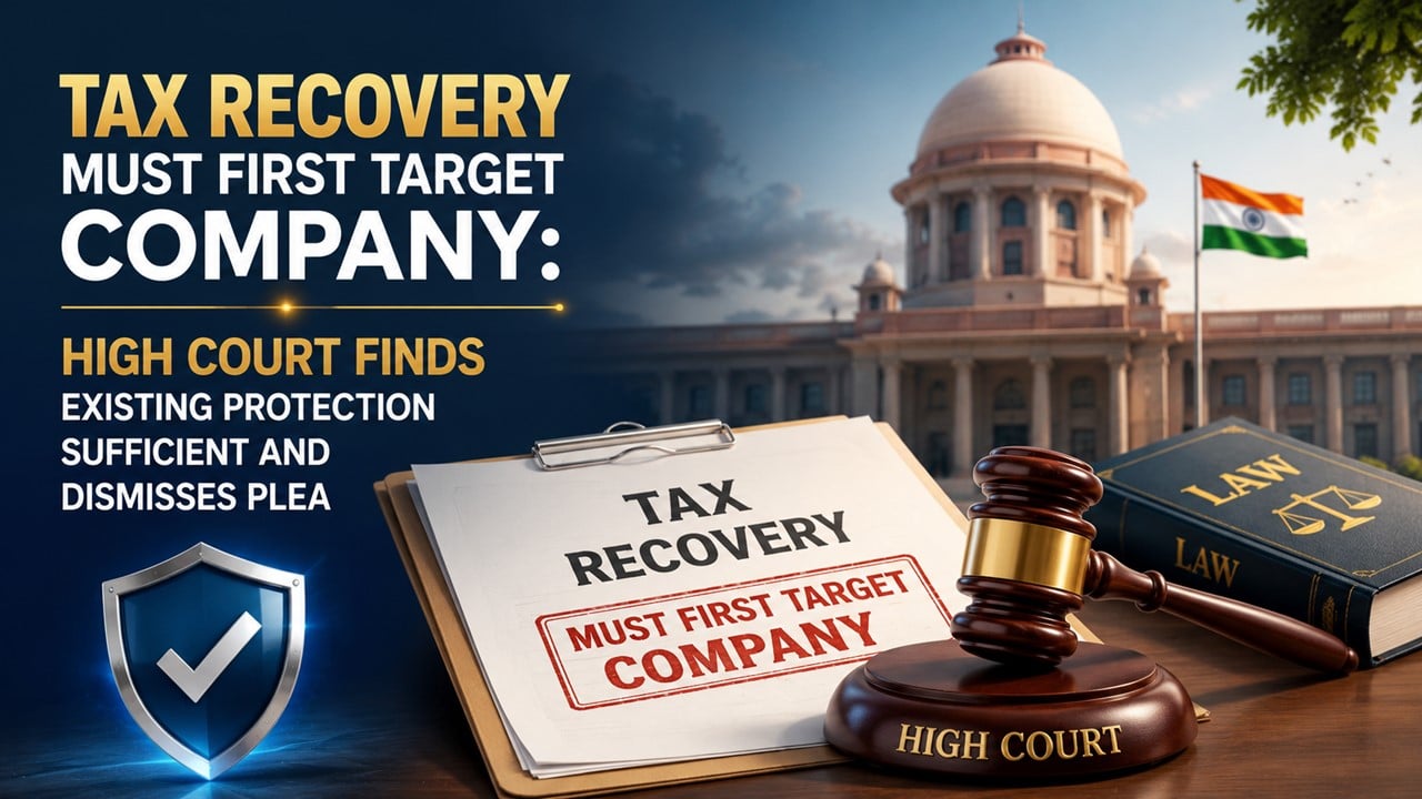 Tax Recovery Must First Target Company: High Court Finds Existing Protection Sufficient and Dismisses Plea