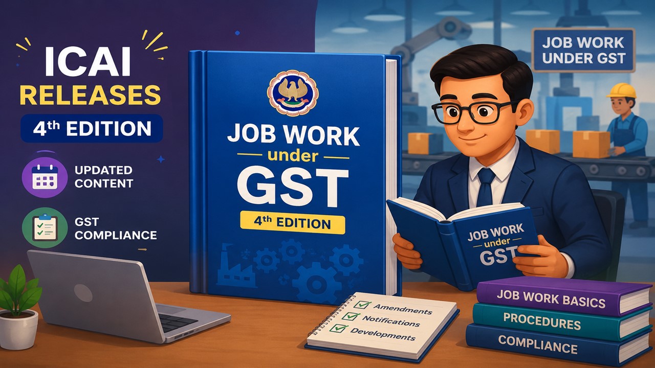 ICAI Releases Fourth Edition of "Job Work Under GST" Handbook