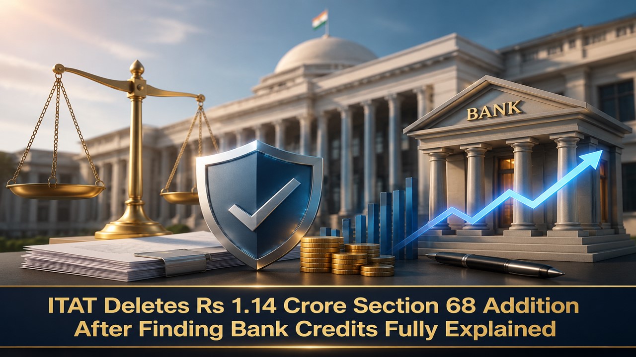 ITAT Deletes Rs 1.14 Crore Section 68 Addition After Finding Bank Credits Fully Explained