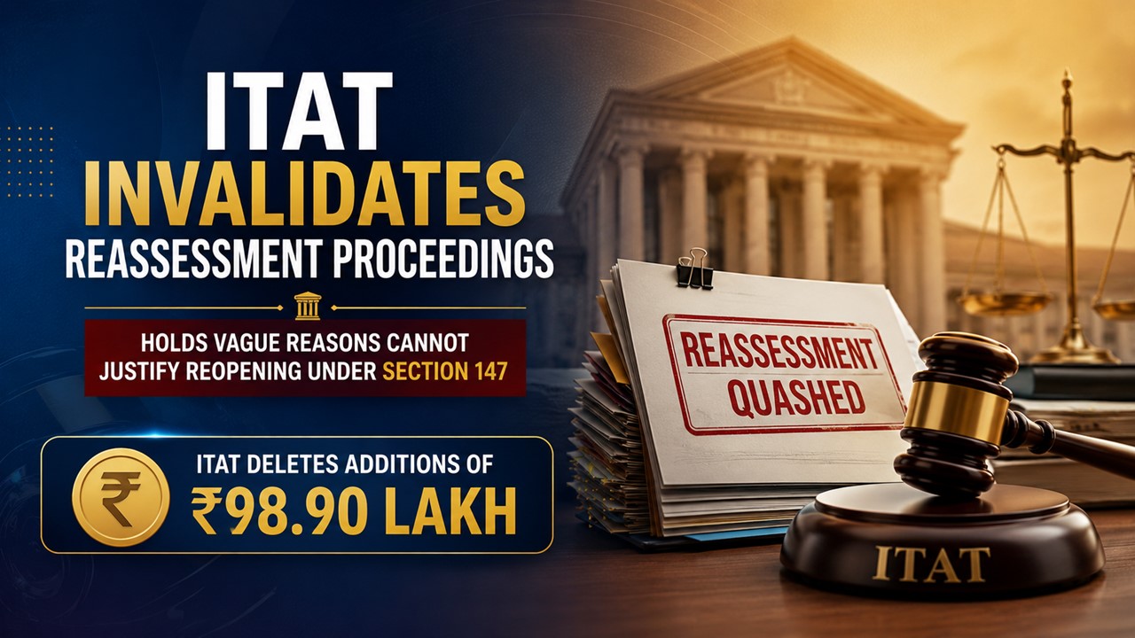 ITAT Invalidates Reassessment Proceedings, Holds Vague Reasons Cannot Justify Reopening Under Section 147