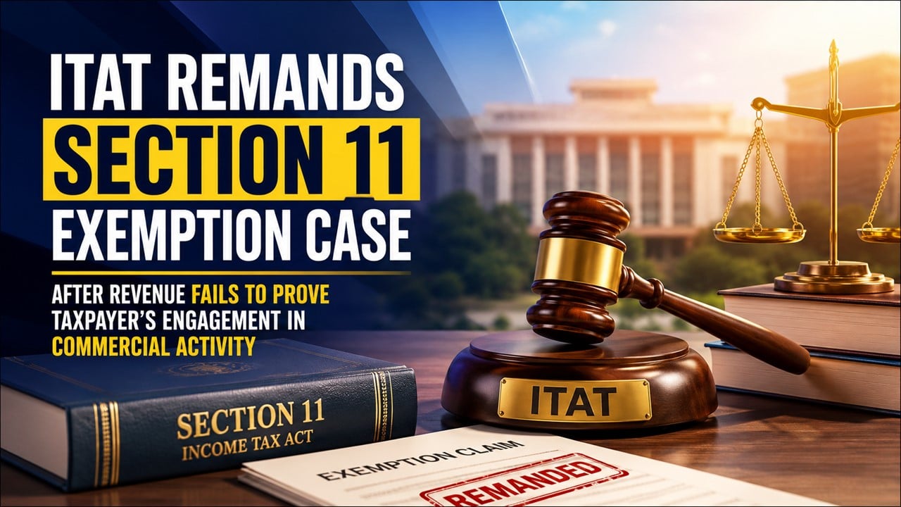 ITAT Remands Section 11 Exemption Case After Revenue Fails to Prove Taxpayer's Engagement in Commercial Activity