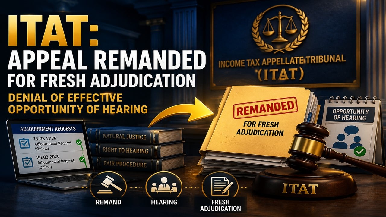 ITAT Remands Tax Appeal After Finding Denial of Effective Opportunity of Hearing