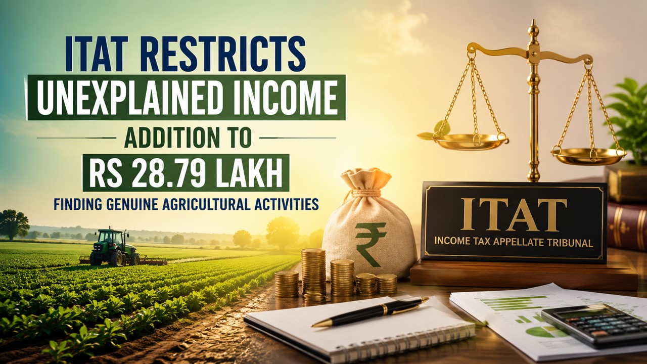 Farmer Declared Rs. 33.64 Lakh Agricultural Income; ITAT Treats Rs. 28.79 Lakh as Unexplained Income Due to Lack of Evidence