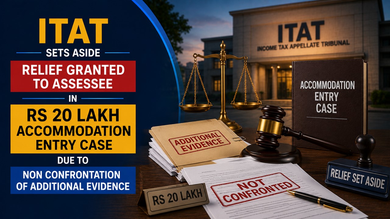 ITAT Sets Aside Relief Granted to Assessee in Rs 20 Lakh Accommodation Entry Case due to Non Confrontation of Additional Evidence