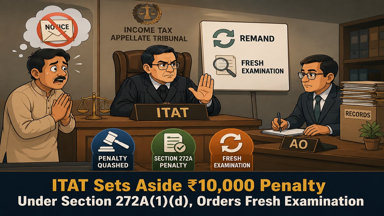 ITAT Sets Aside Rs 10,000 Penalty Under Section 272A(1)(d), Orders Fresh Examination