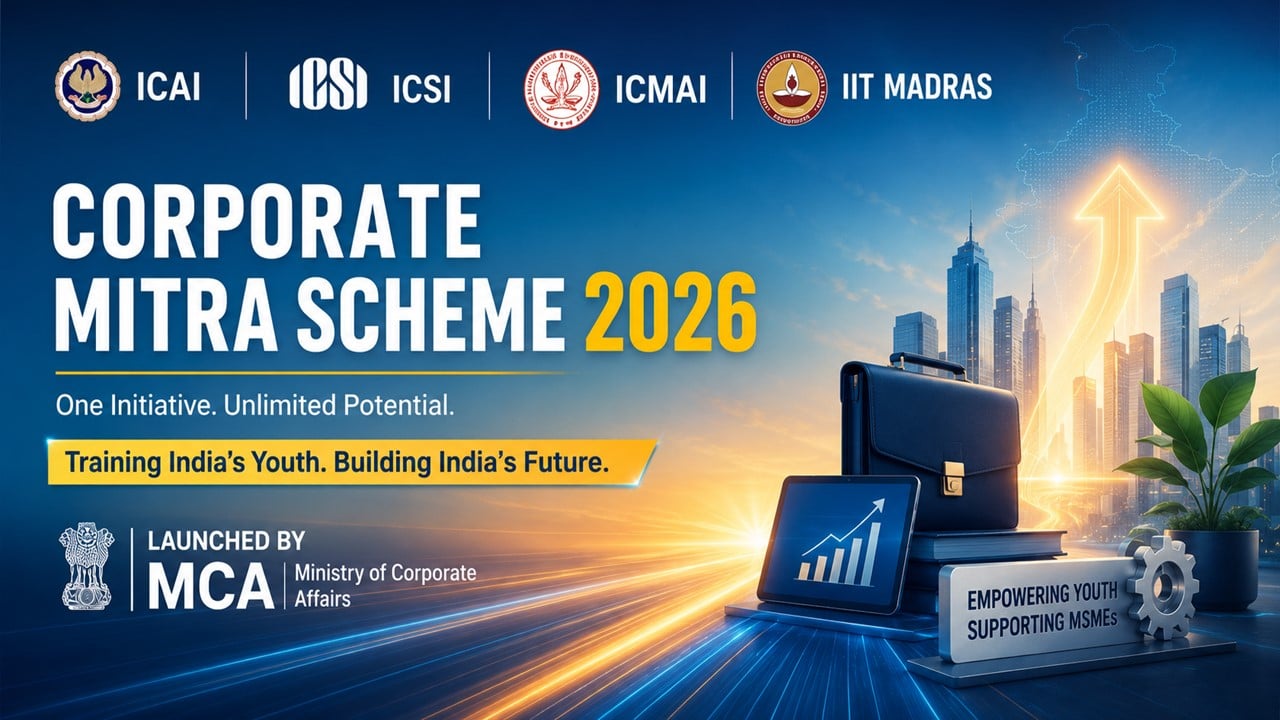 Corporate Mitra Scheme 2026: ICAI, ICSI, ICMAI, and IIT Madras Join Hands to Train India's Youth
