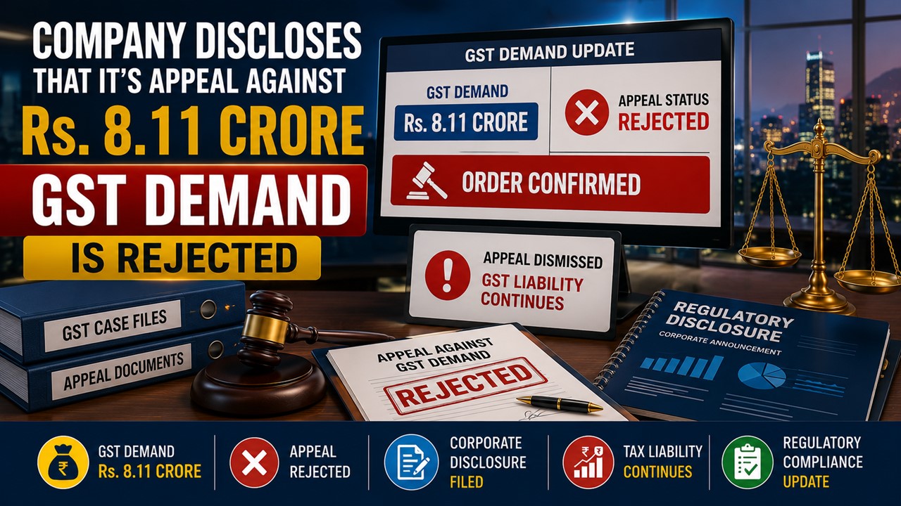Sula Vineyards Discloses That Its Appeal Against Rs 8.11 Crore GST Demand Is Rejected