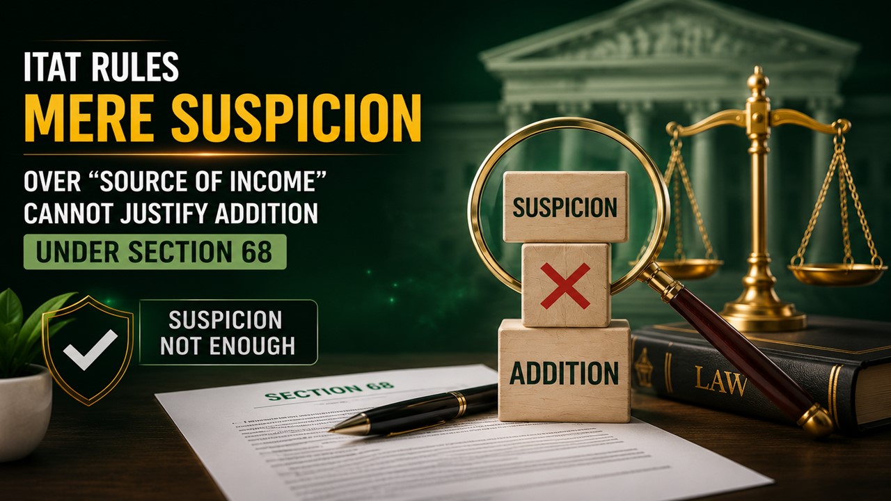  ITAT Rules Mere Suspicion over "Source of Income" Cannot Justify Addition Under Section 68  