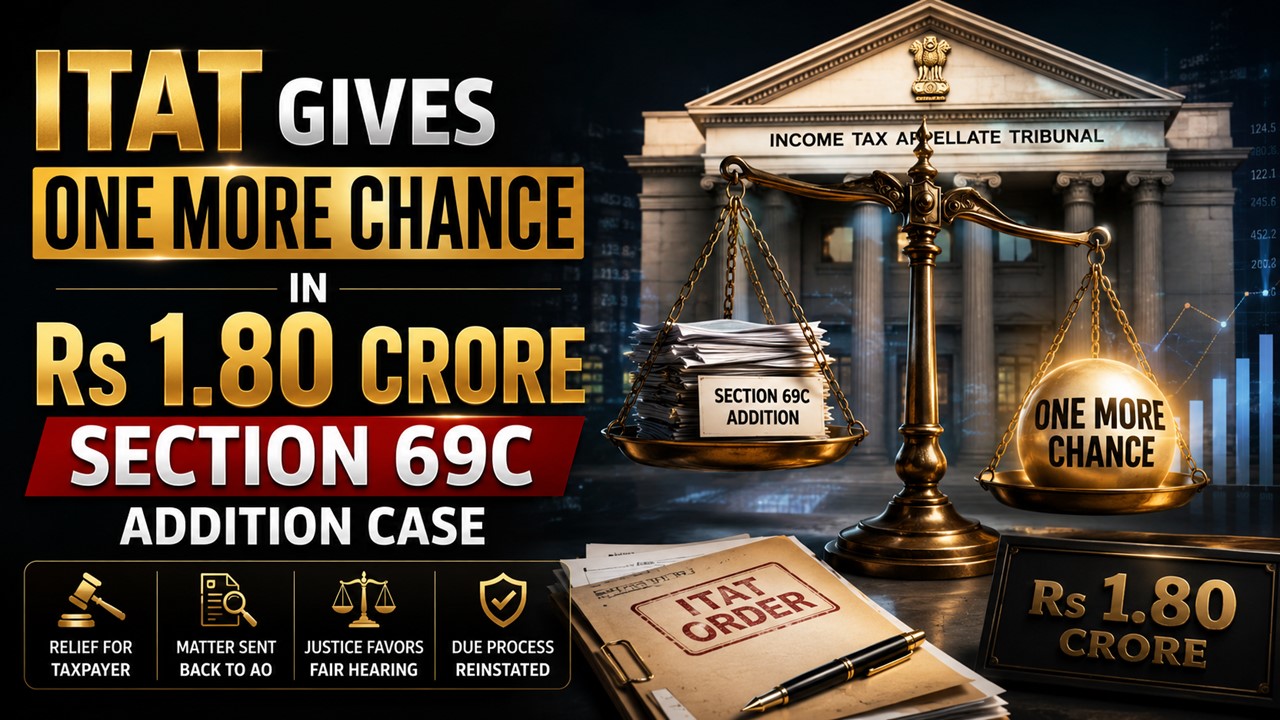 ITAT Gives One More Chance in Rs 1.80 crore Section 69C Addition Case