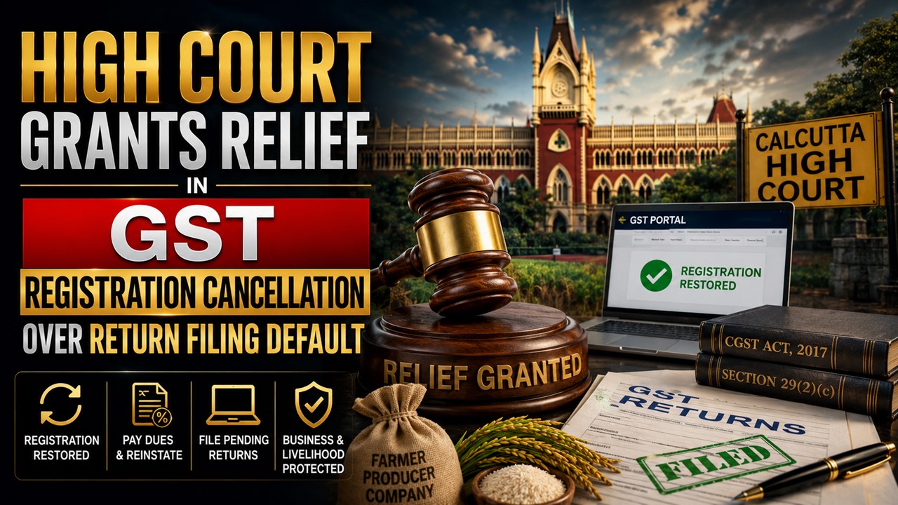 High Court Grants Relief in GST Registration Cancellation Over Return Filing Default