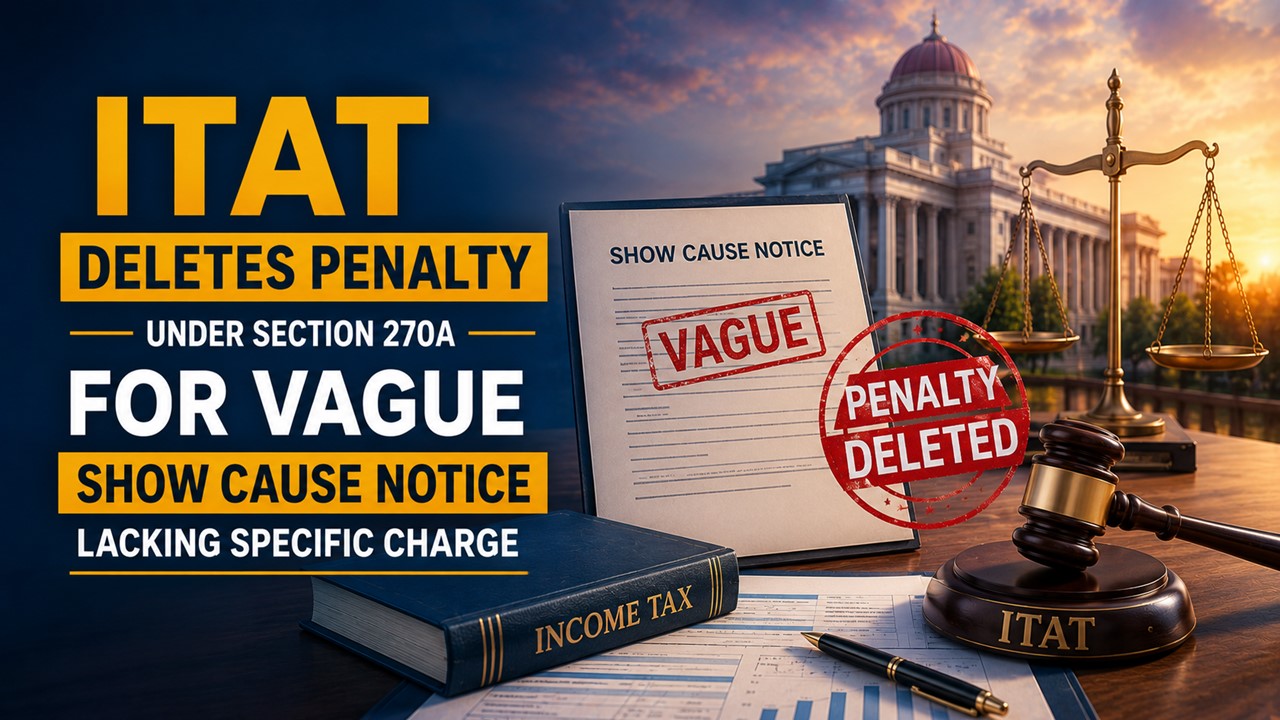 ITAT Deletes Penalty under Section 270A for Vague Show Cause Notice Lacking Specific Charge