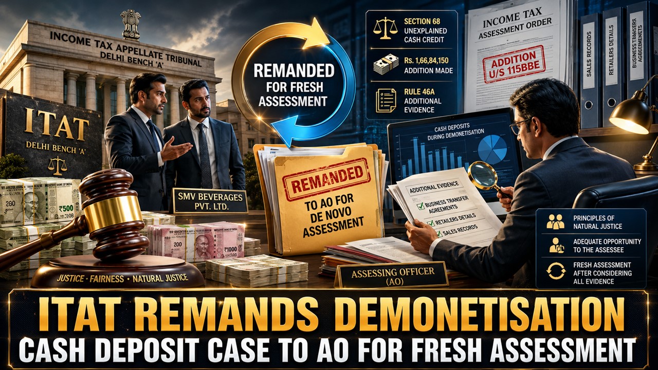ITAT Remands Demonetisation Cash Deposit Case to AO for Fresh Assessment
