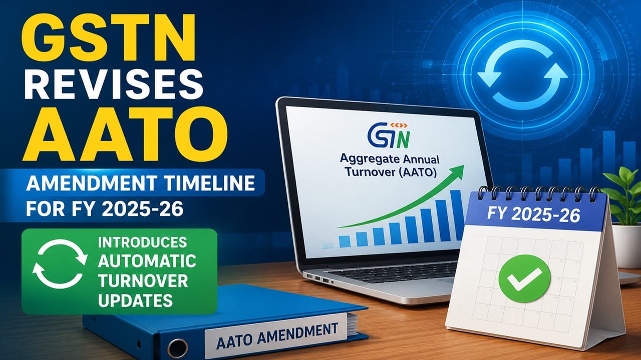 GSTN Revises AATO Amendment Timeline for FY 2025-26, Introduces Automatic Turnover Updates