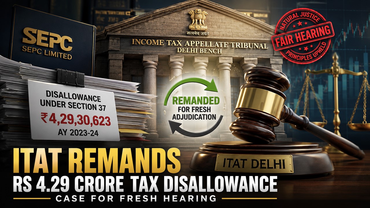 ITAT Remands Rs 4.29 Crore Tax Disallowance Case for Fresh Hearing