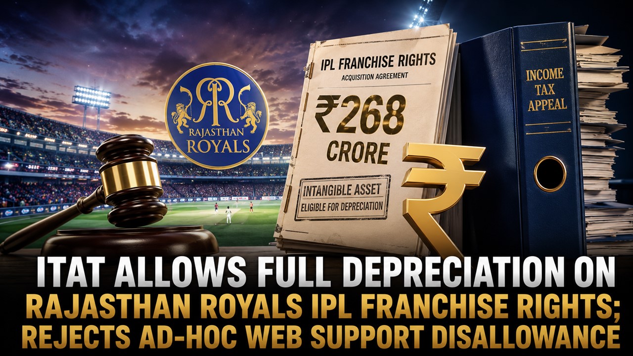 ITAT Allows Full Depreciation on Rajasthan Royals IPL Franchise Rights; Rejects Ad-hoc Web Support Disallowance