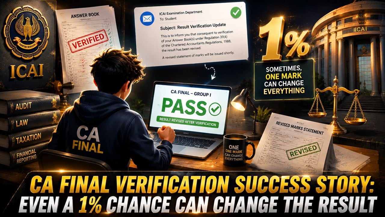 CA Final Verification Success Story: Even a 1% Chance Can Change the Result