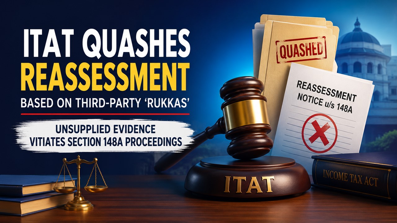 ITAT Quashes Reassessment Based on Third-Party 'Rukkas'; Unsupplied Evidence Vitiates Section 148A Proceedings