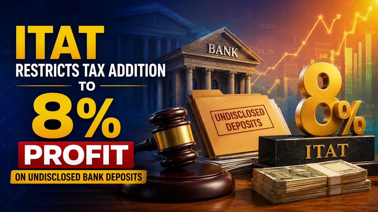 ITAT Restricts Tax Addition to 8% Profit on Undisclosed Bank Deposits