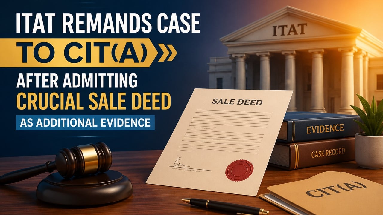 ITAT Remands Case to CIT(A) After Admitting Crucial Sale Deed as Additional Evidence