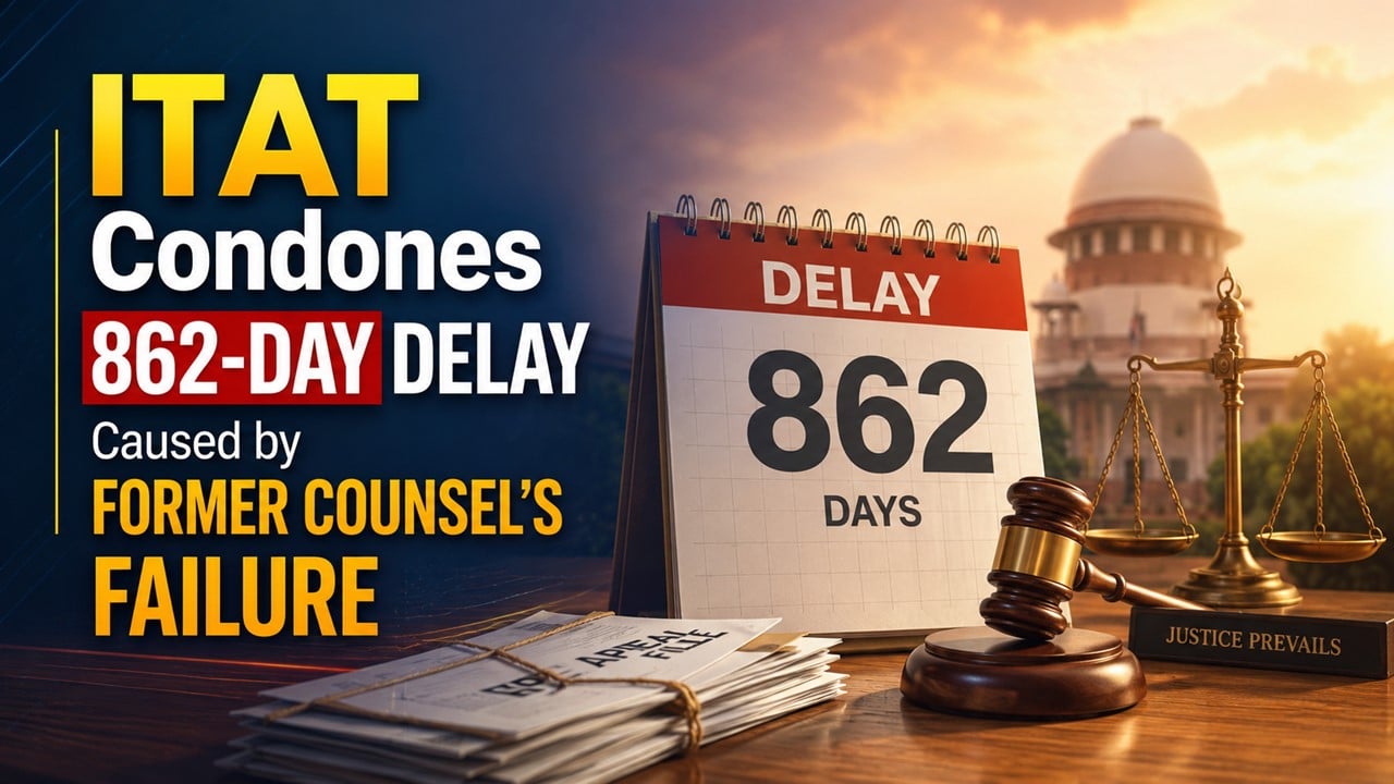 ITAT Condones 862-Day Delay Caused by Former Counsel’s Failure