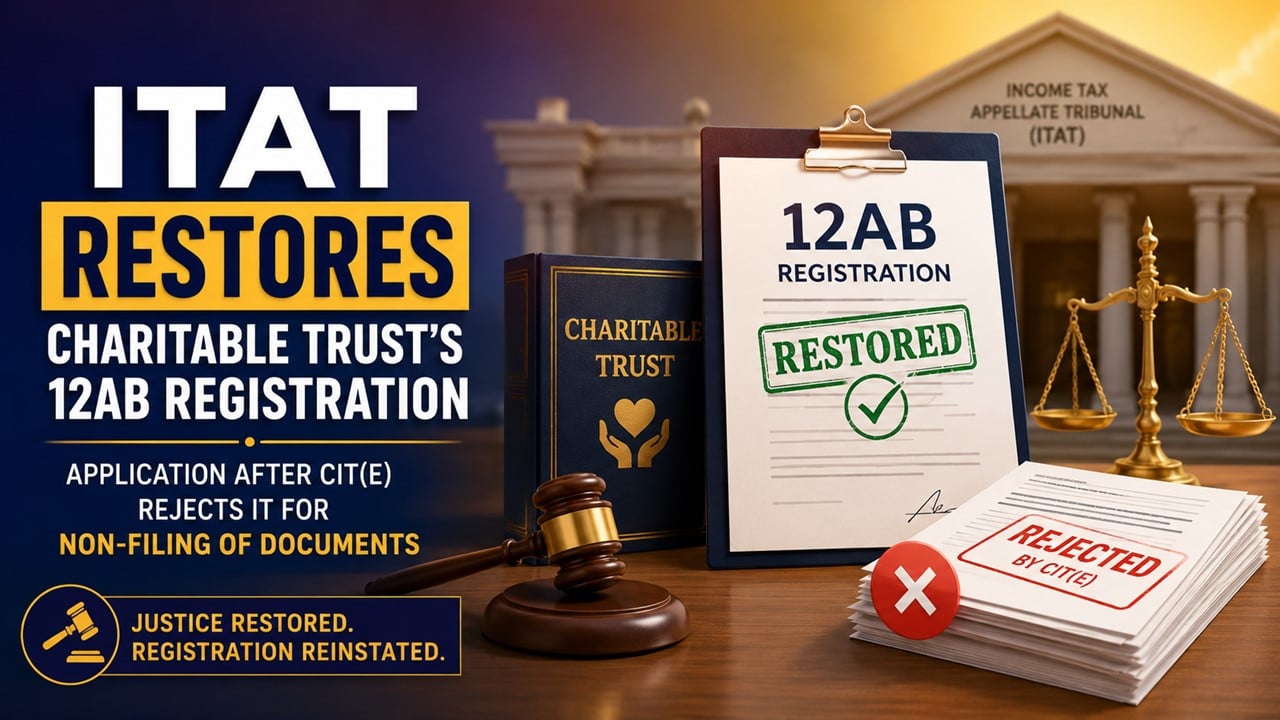 ITAT Restores Charitable Trust's 12AB Registration Application After CIT(E) Rejects It for Non-Filing of Documents