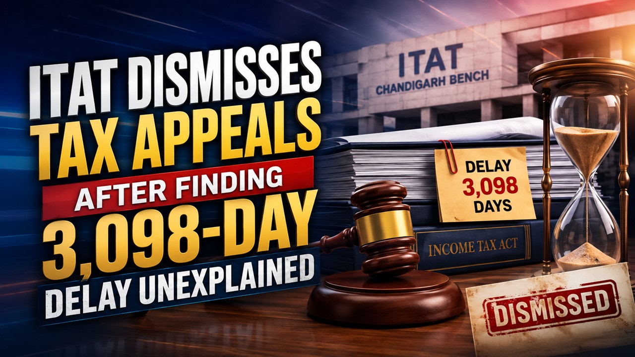 ITAT Dismisses Tax Appeals After Finding 3,098-Day Delay Unexplained