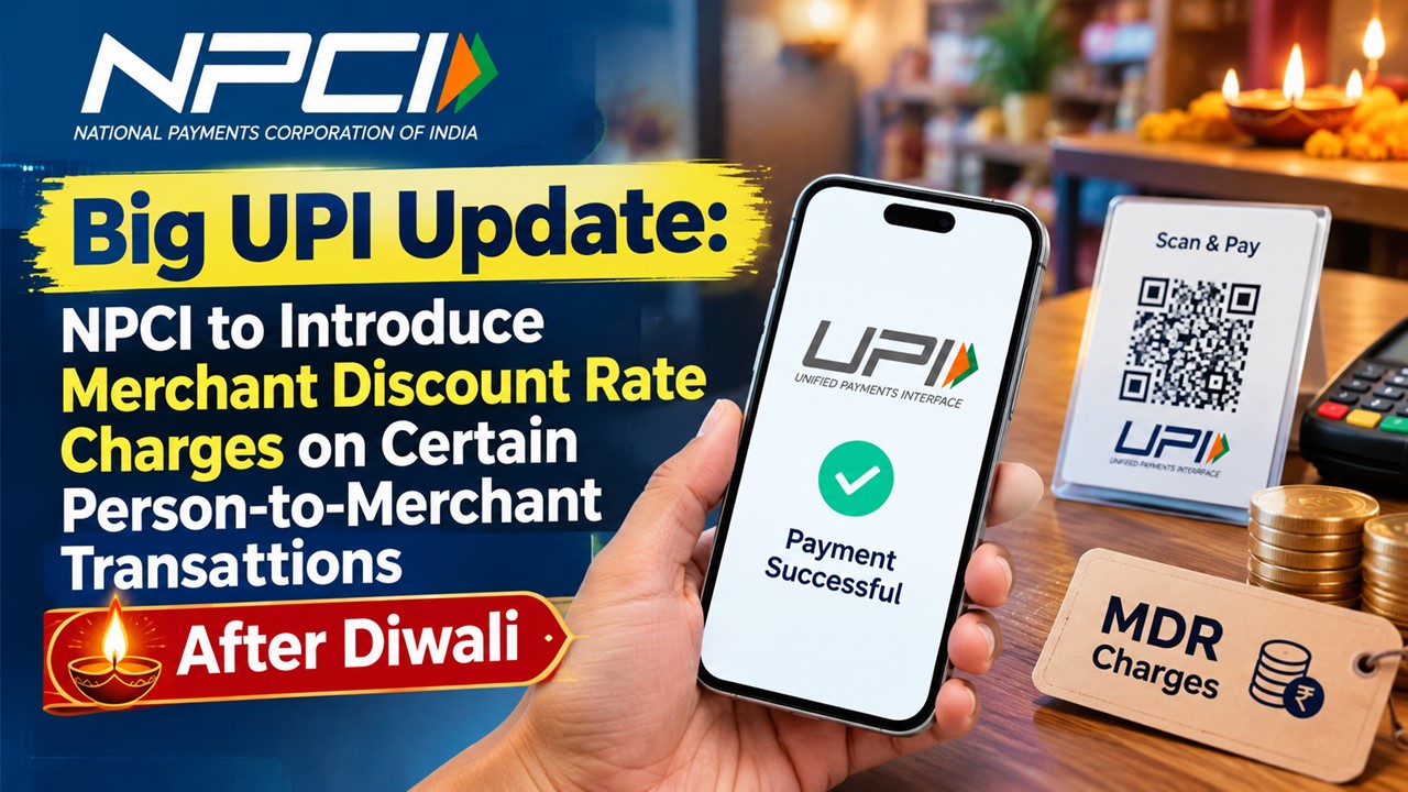 Big UPI Update: NPCI to Introduce Merchant Discount Rate Charges on Certain Person-to-Merchant Transactions After Diwali