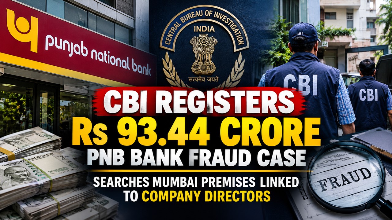 CBI Registers Rs 93.44 Crore PNB Bank Fraud Case, Searches Mumbai Premises Linked to Company Directors